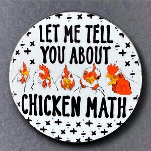 Funny Chicken Math Pet Portrait Art Gift - 5 Item Types Available